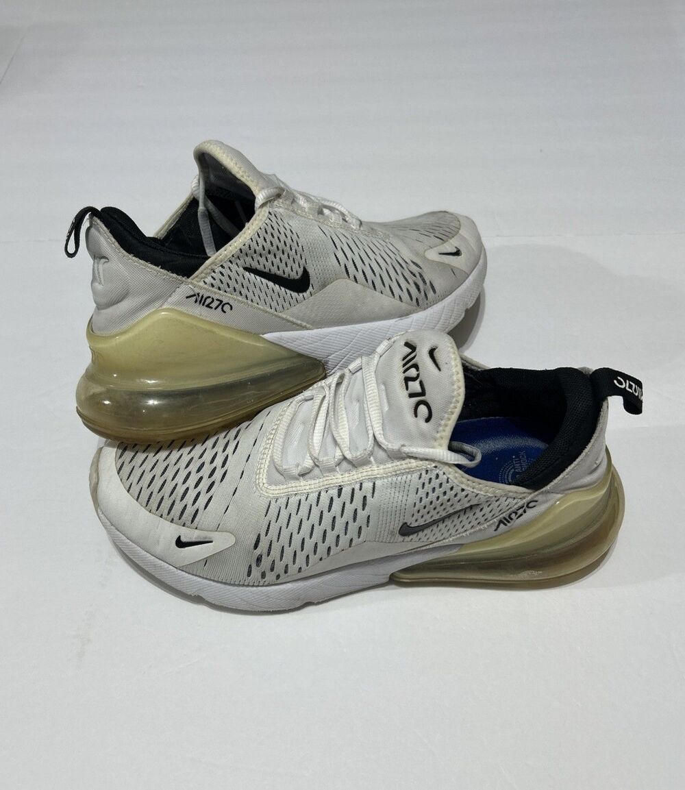 Nike Air Max 270 White Black Women's Size 9 Athletic Running Shoes AH6789-100